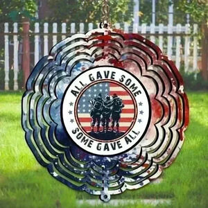 8" american pride indoor /outside wind spinner